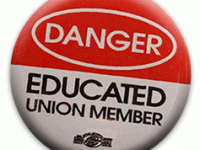 Educated Union Member Pin