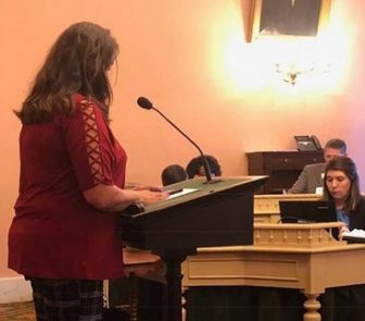 Image: Julie Garcia, Lorain EA, also a proponent of HB 154 shares the realities of how HB 70 has been a total failure in Lorain.