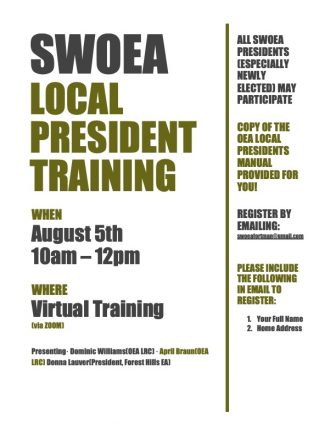 SWOEA President Training