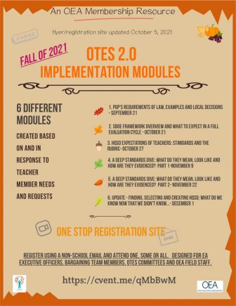OTES 2.0 Fall 2021 flyer