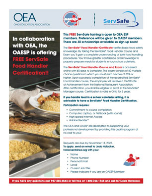 OAESP ServSafe Flyer
